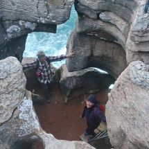 Alfred and Hanna in a hole close to Cape Cabo do Carvoeiro